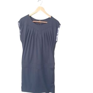 ONLY Women's Saffie Dress Jersey Sequin Sleeves Blue/Gray Size Medium
